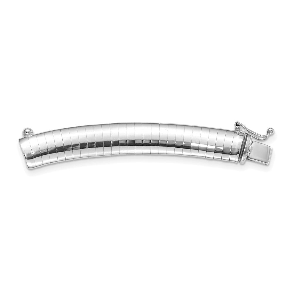 14k White Gold Standard Weight Domed Omega Extender for Necklace