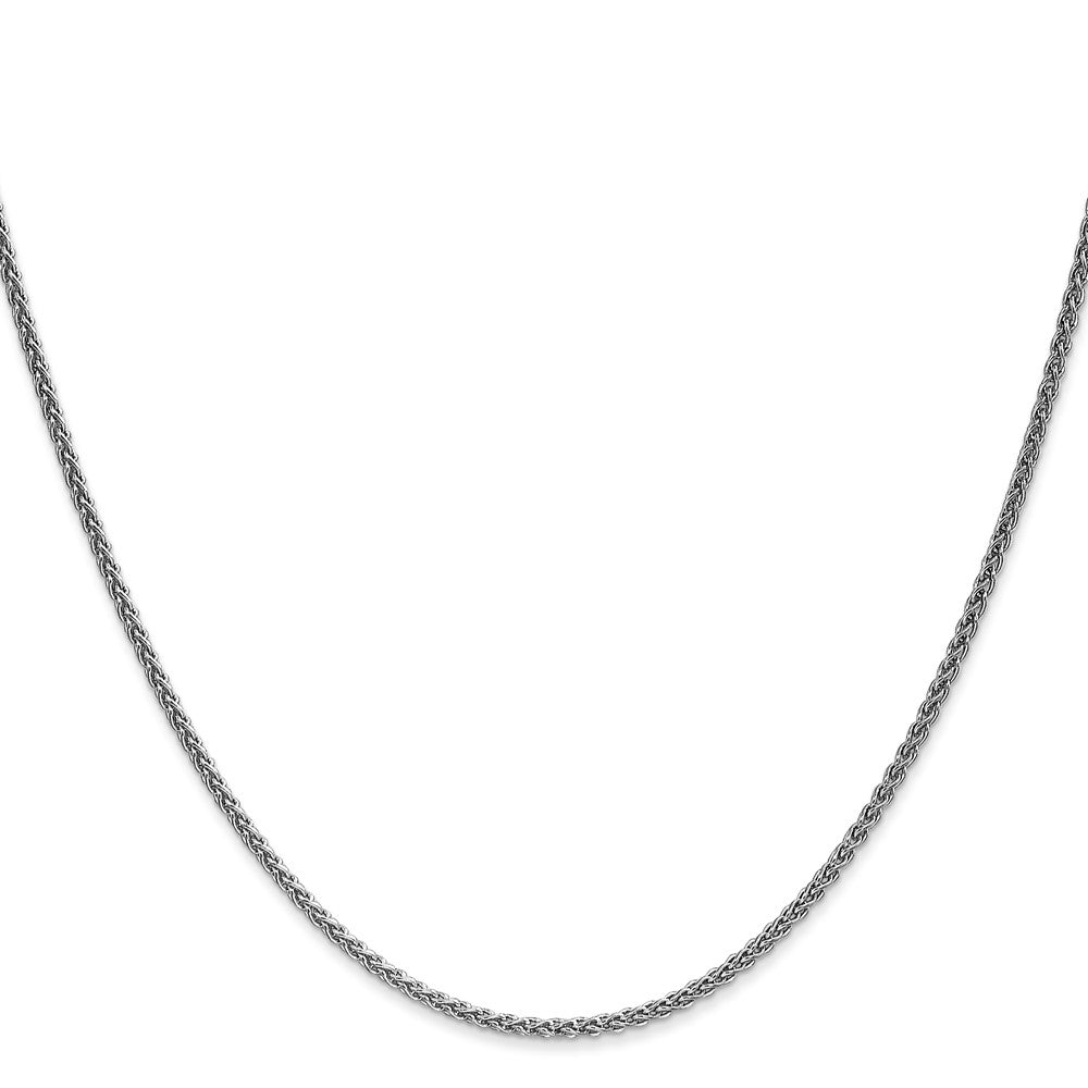 14K White Gold Spiga with Lobster Clasp Chain