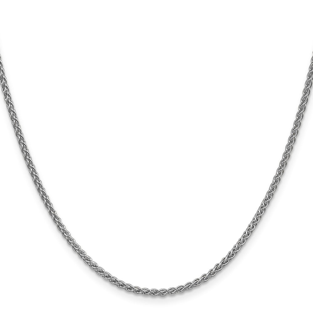 14K White Gold Spiga with Lobster Clasp Chain