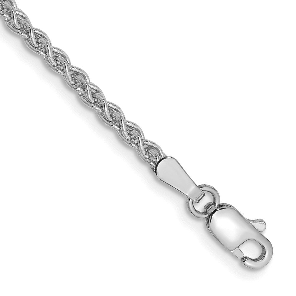 14K White Gold Spiga with Lobster Clasp Bracelet