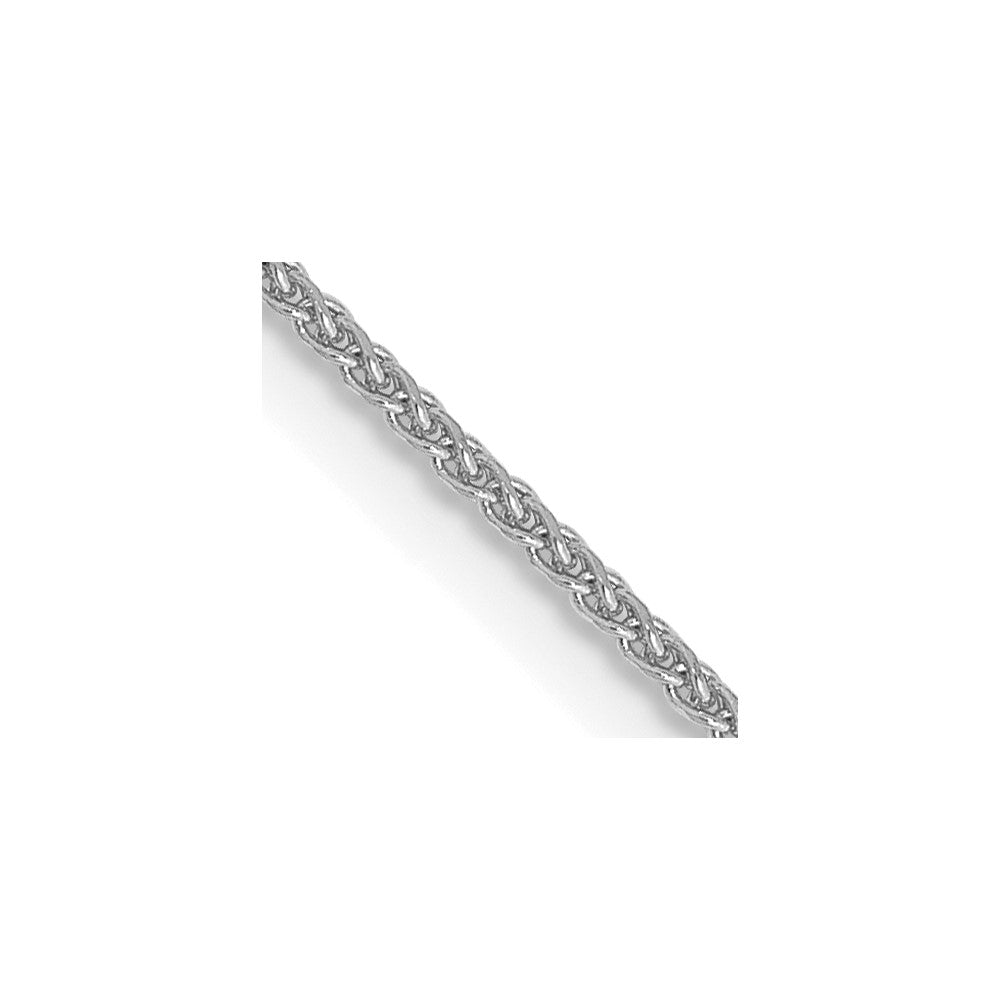 14K White Gold Diamond-cut Spiga with Spring Ring Clasp Chain