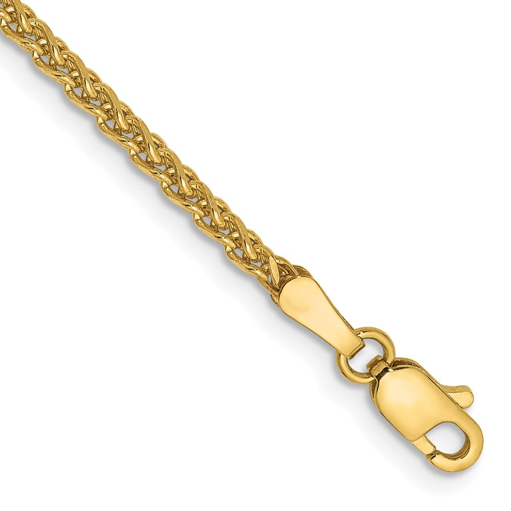 14K Diamond-cut Spiga with Lobster Clasp Bracelet