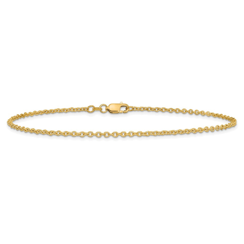 14K Forzantine Cable with Lobster Clasp Anklet