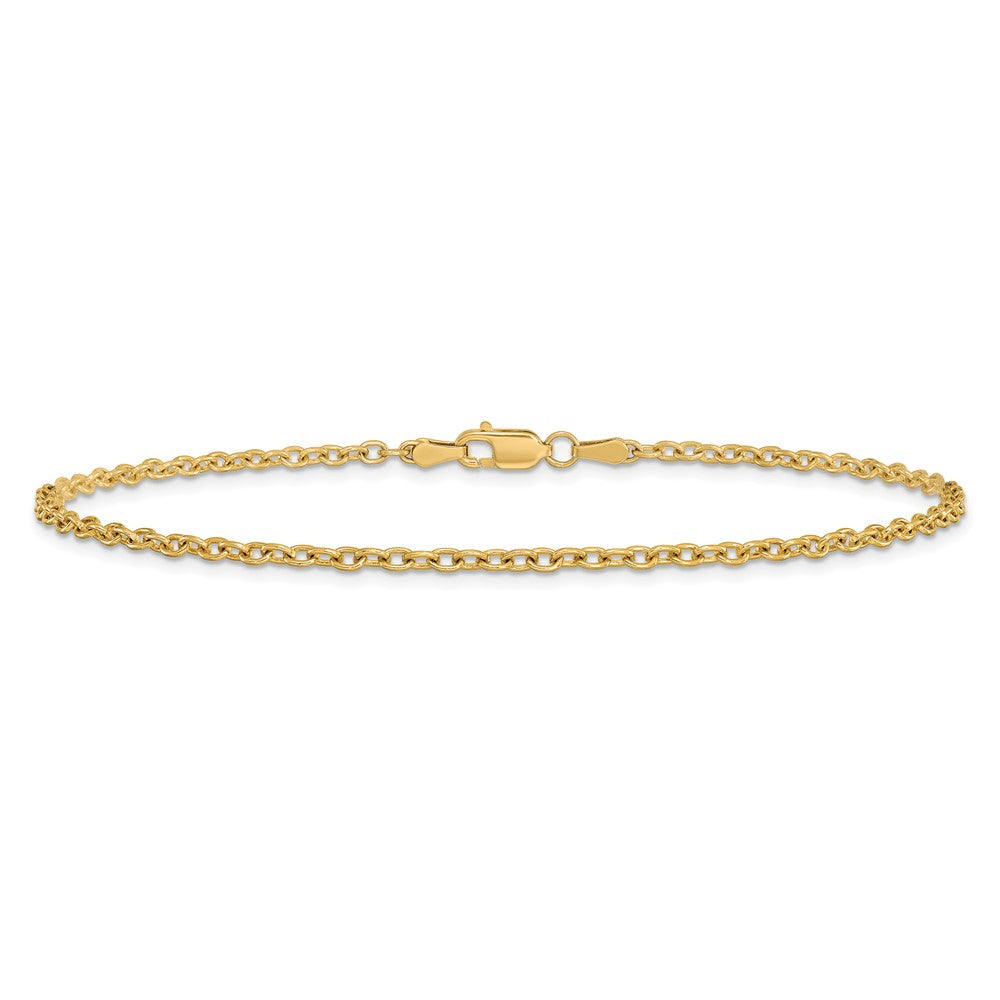 14K Forzantine Cable with Lobster Clasp Anklet