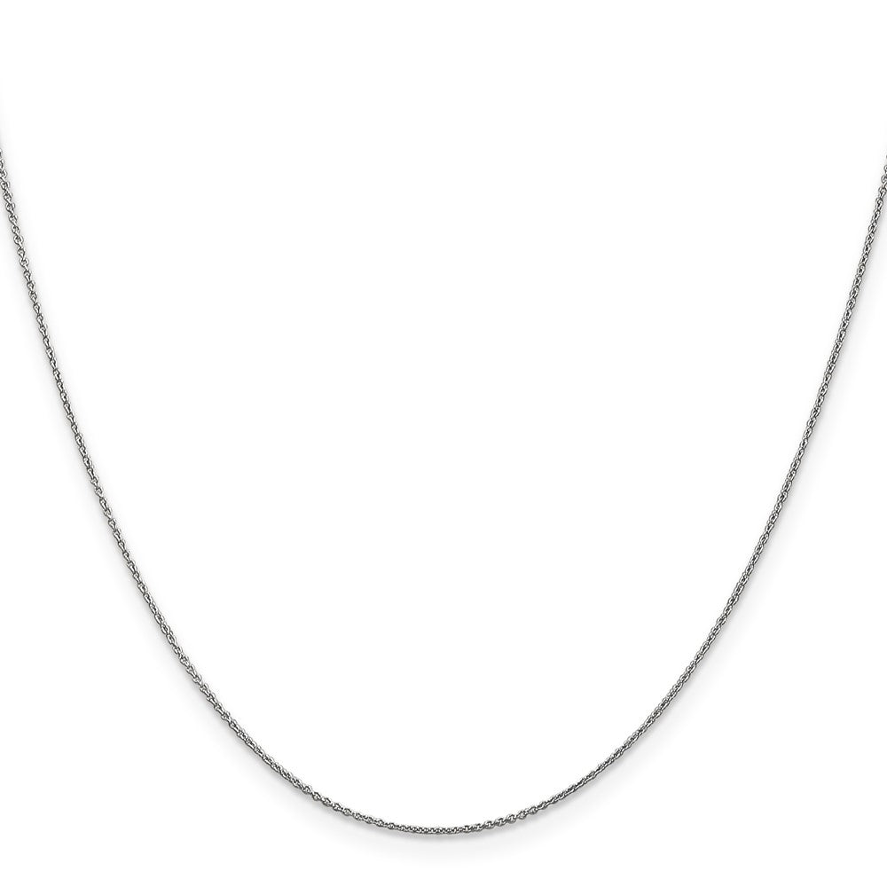 14K White Gold Cable with Spring Ring Clasp Pendant Chain