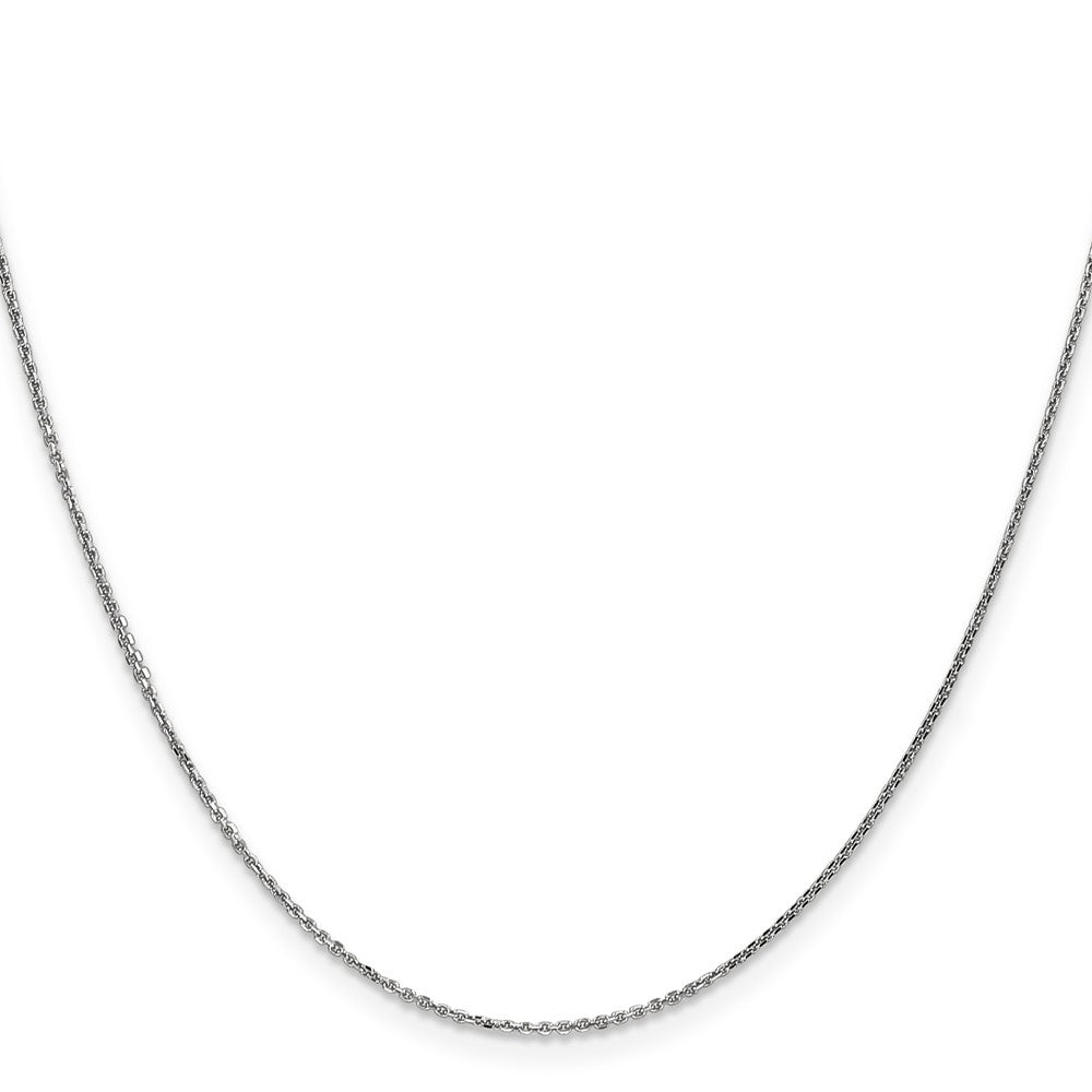 14K White Gold Diamond-cut Cable with Lobster Clasp Chain