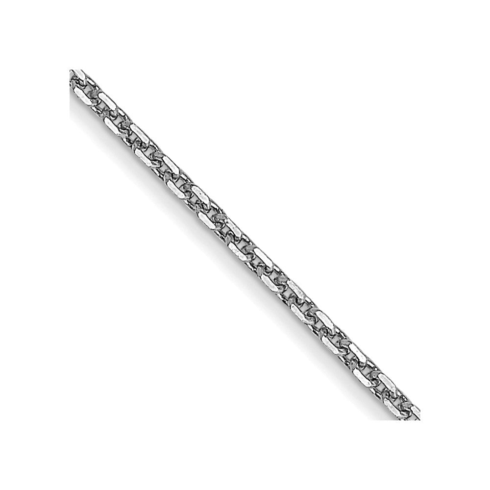 14K White Gold Diamond-cut Cable with Lobster Clasp Chain