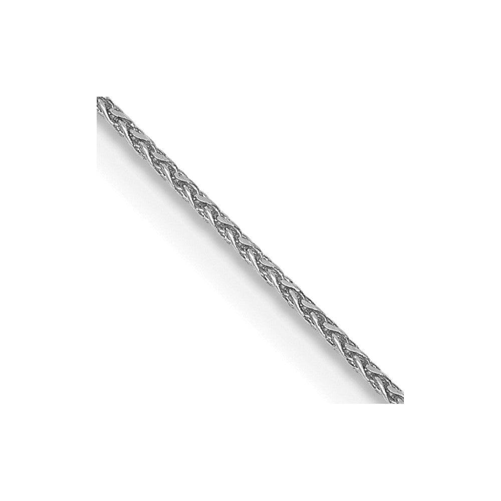 14K White Gold Diamond-cut Spiga with Lobster Clasp Chain