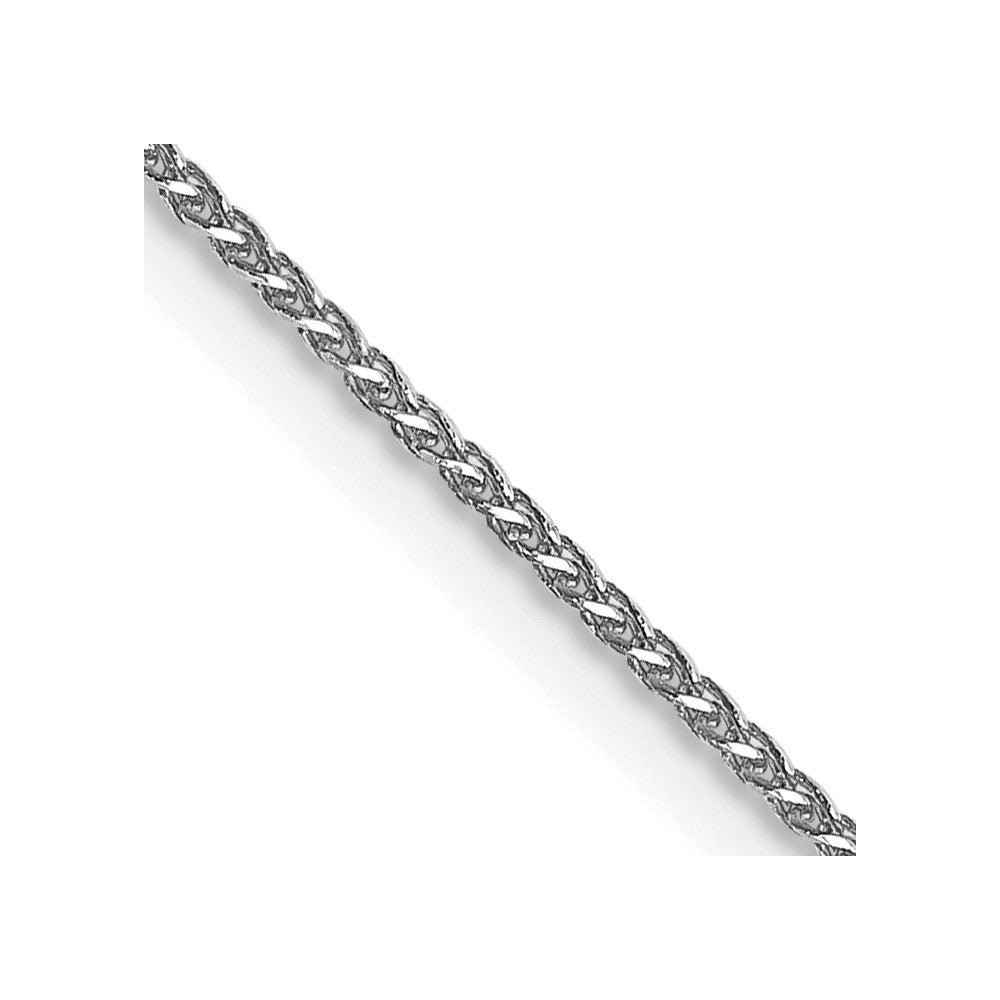 14K White Gold Diamond-cut Spiga with Lobster Clasp Chain