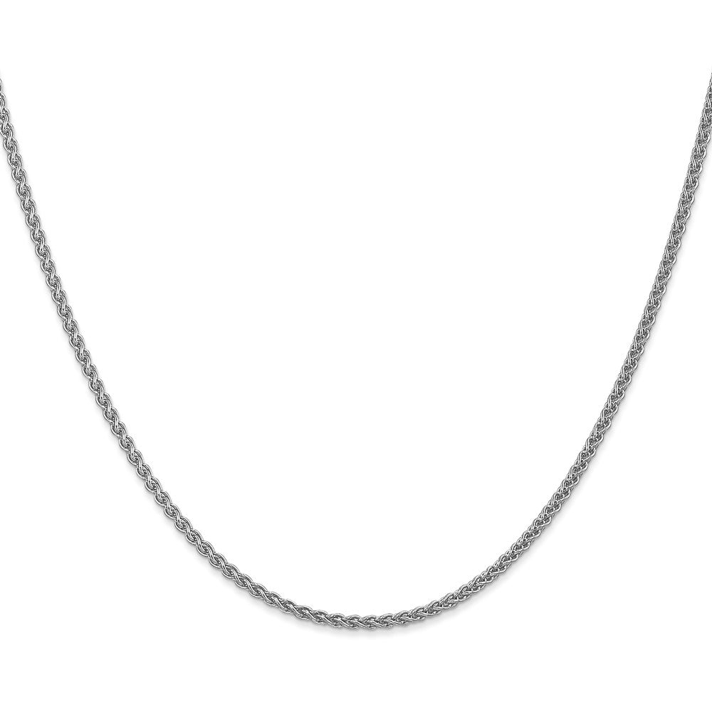 14K White Gold Spiga with Spring Ring Clasp Chain