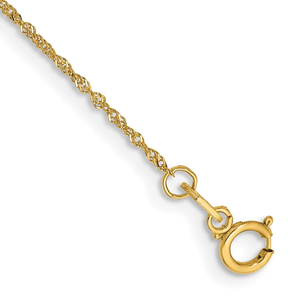 14K Singapore with Spring Ring Clasp Chain