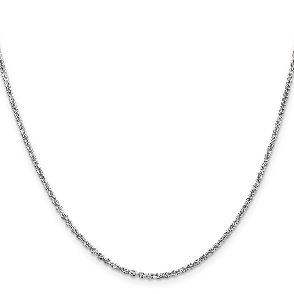 14K White Gold Forzantine Cable with Lobster Clasp Chain