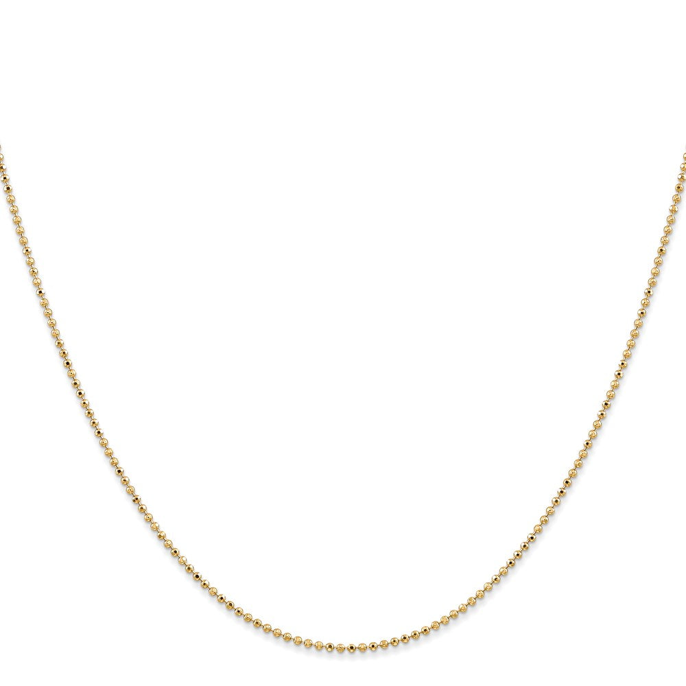 14K Diamond-cut Beaded with Lobter Clasp Pendant Chain