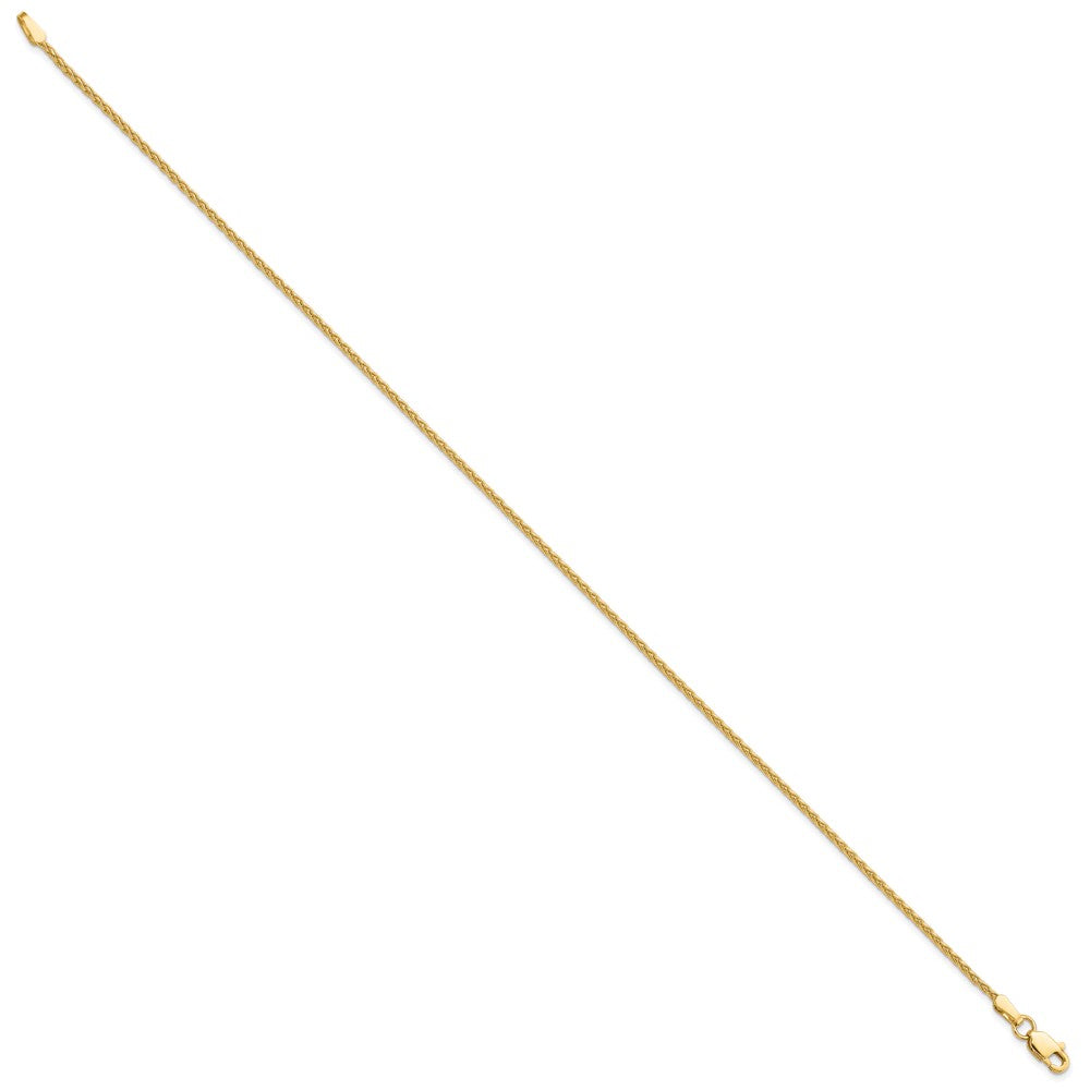 14k Parisian Wheat with Lobster Clasp Anklet