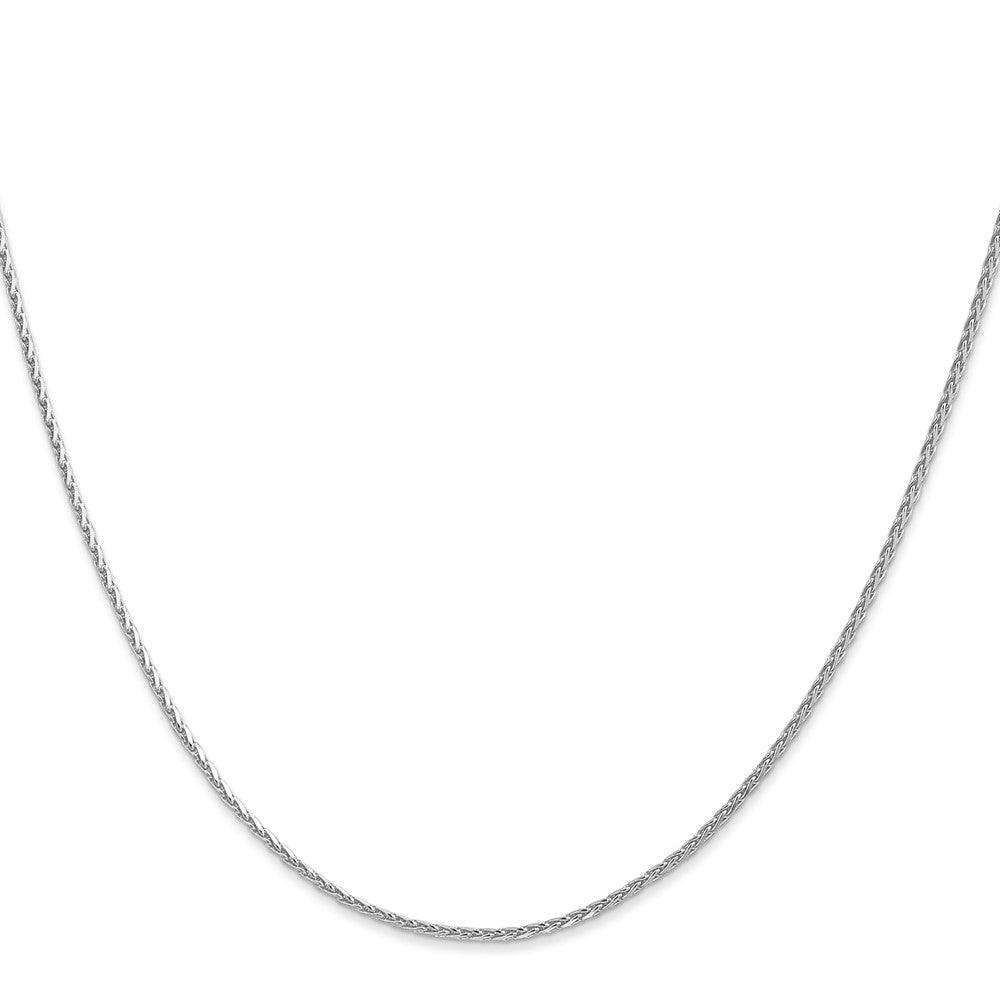 14K White Gold Diamond-cut Parisian Wheat with Lobster Clasp Chain