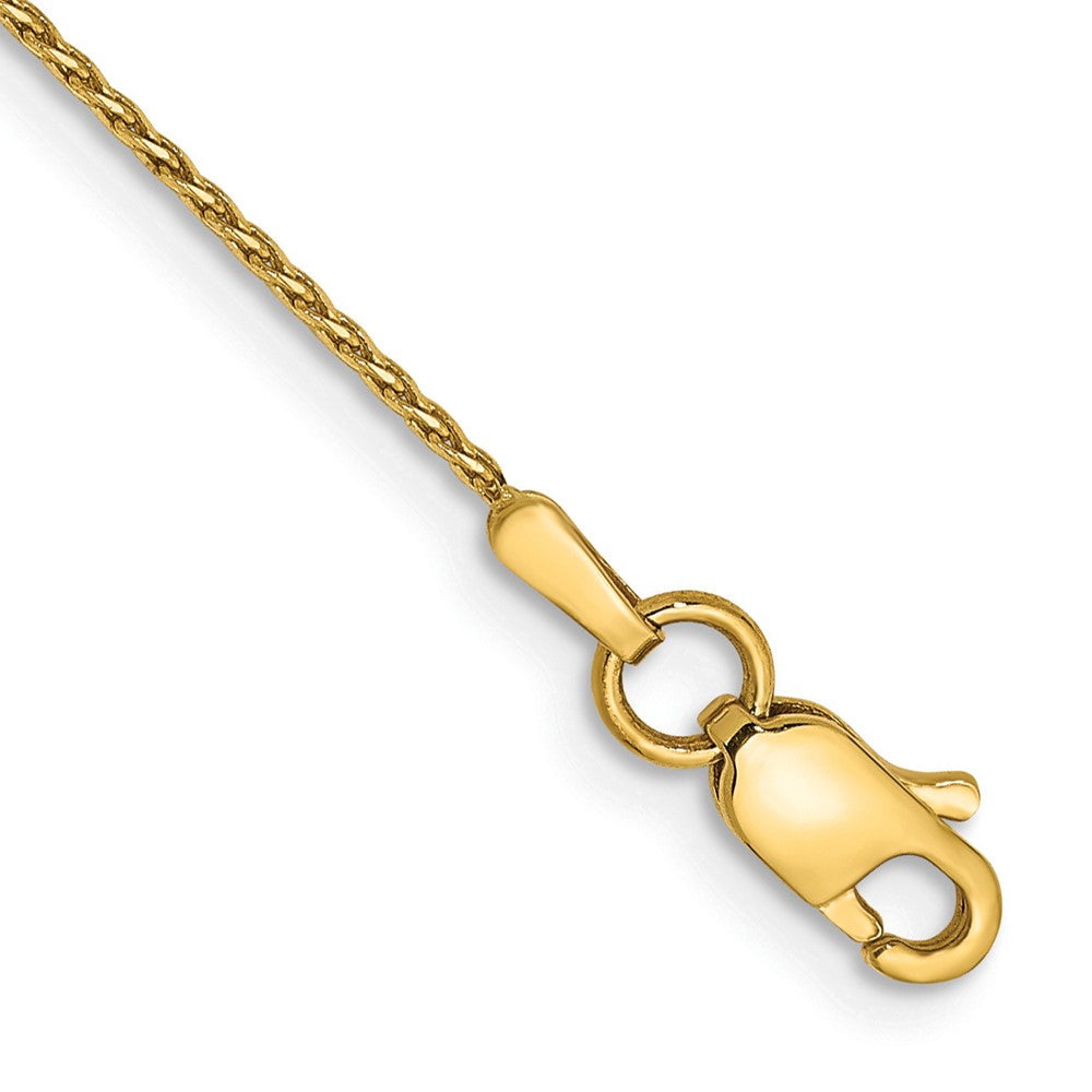 14K Diamond-cut Parisian Wheat with Lobster Clasp Anklet