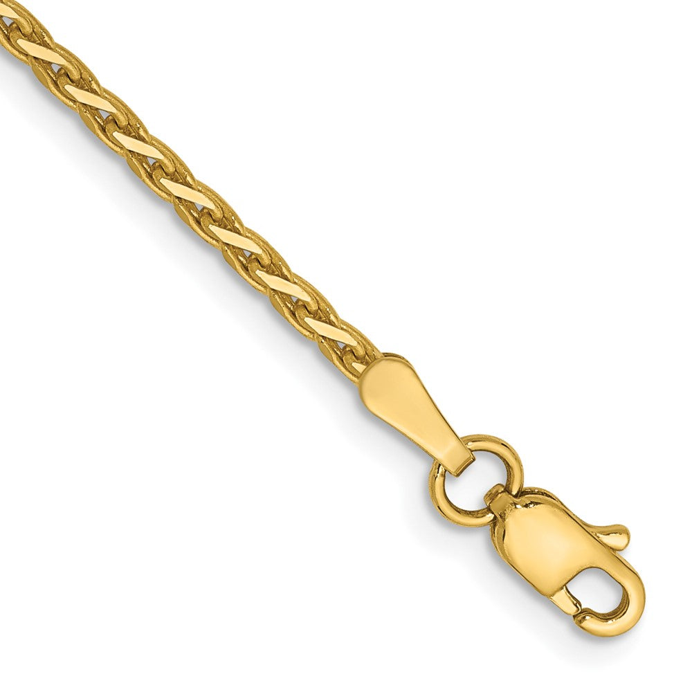 14K Diamond-cut Parisian Wheat with Lobster Clasp Bracelet