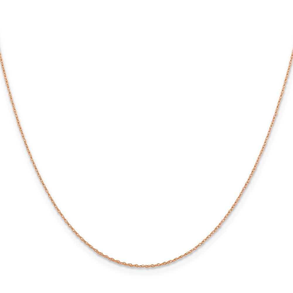 14K Rose Gold Baby Rope with Spring Ring Clasp Chain