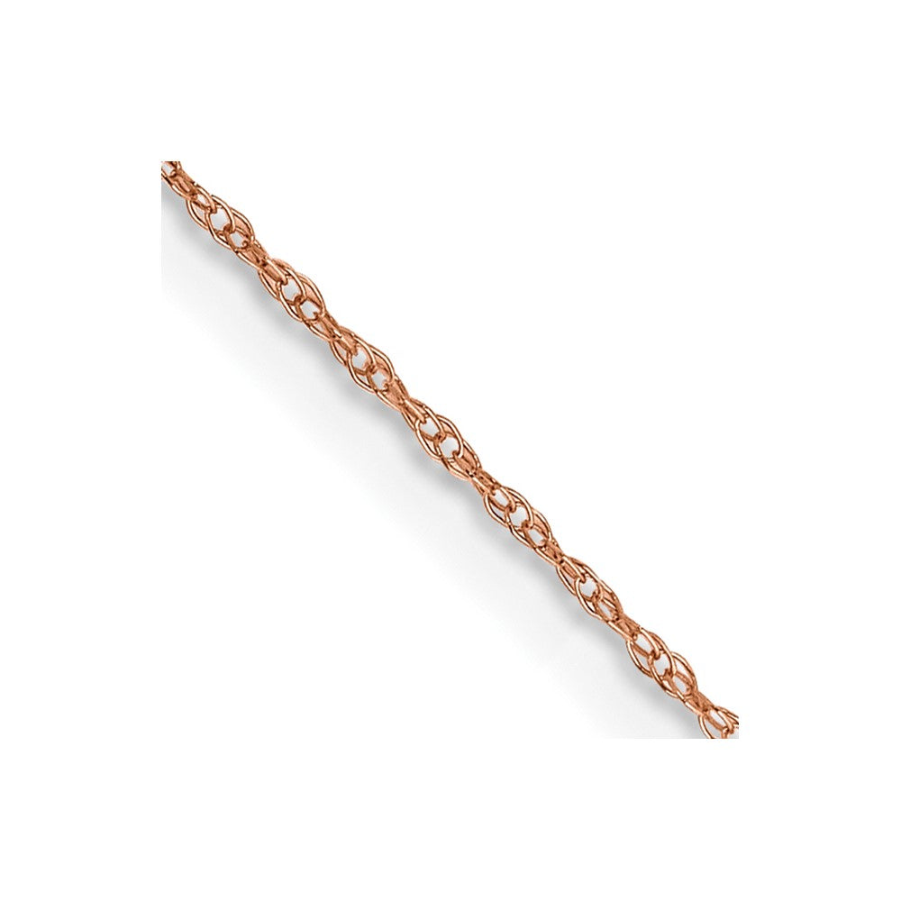 14K Rose Gold Baby Rope with Spring Ring Clasp Chain