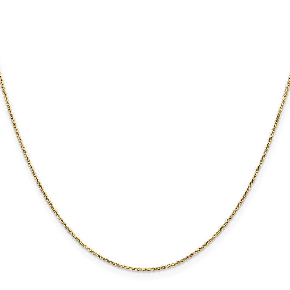 14K Diamond-cut Round Open Link Cable with Lobster Clasp Chain