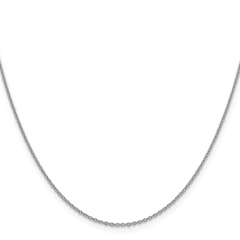 14K White Gold Forzantine Cable with Lobster Clasp Chain