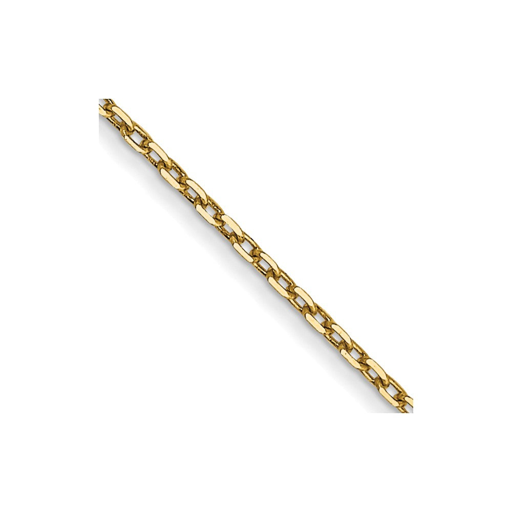 14K Diamond-cut Cable with Spring Ring Clasp Chain