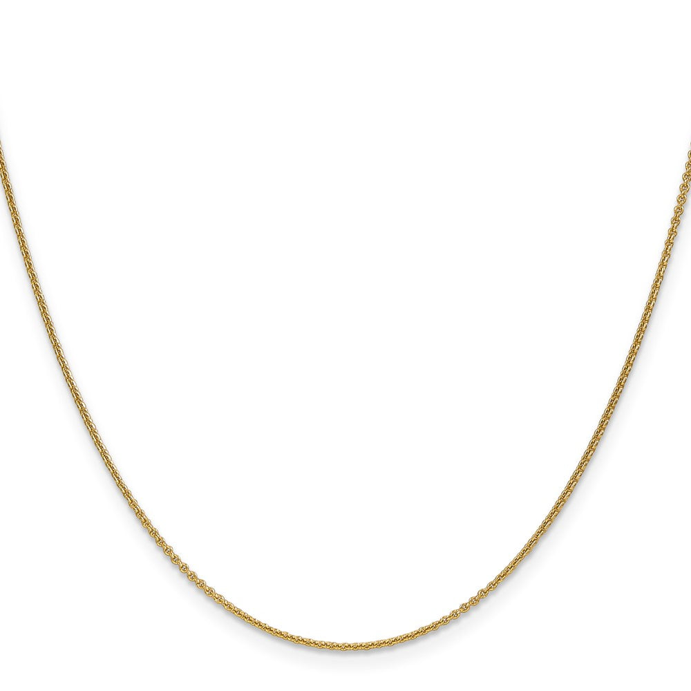 14K Round Open Link Cable with Lobster Clasp Chain