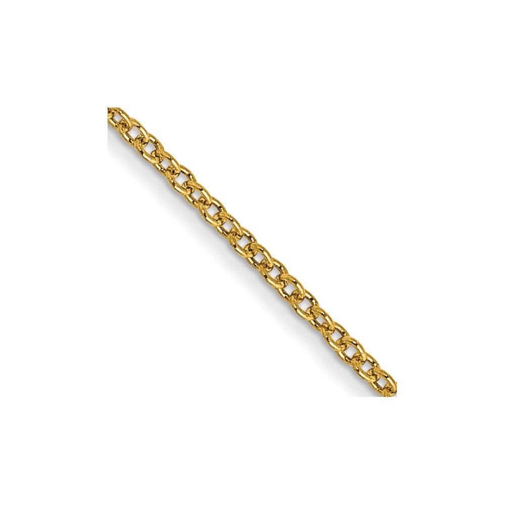 14K Round Open Link Cable with Lobster Clasp Chain