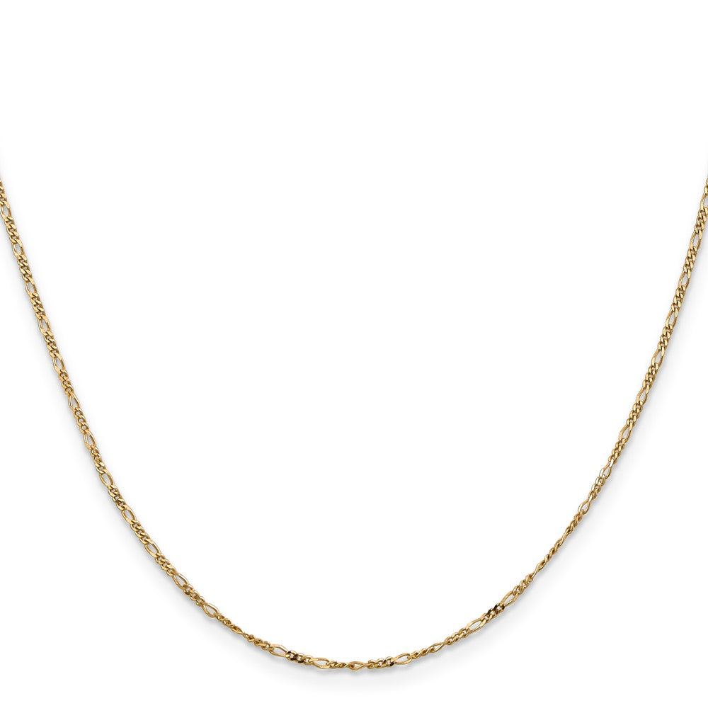 14K Flat Figaro with Spring Pendant Ring Pendant Chain