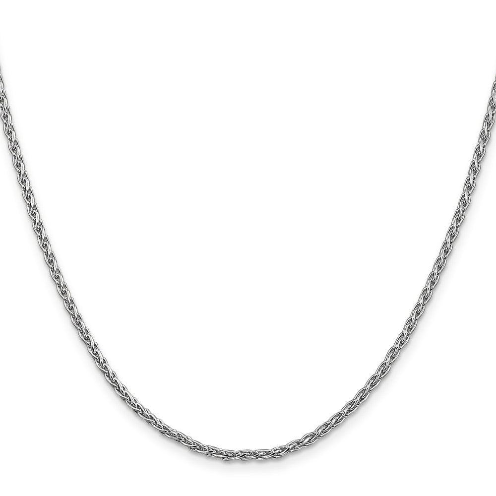 14K White Gold Parisian Wheat with Lobster Clasp Chain