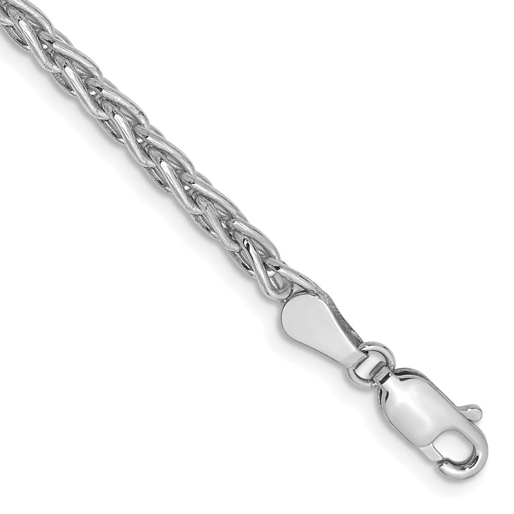 14K White Gold Parisian Wheat with Lobster Clasp Bracelet