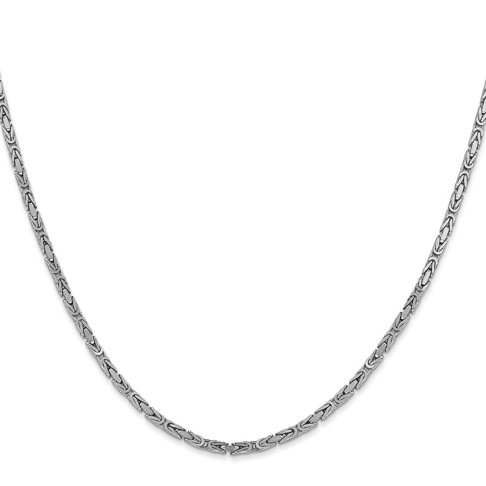 14K White Gold Byzantine with Lobster Clasp Chain