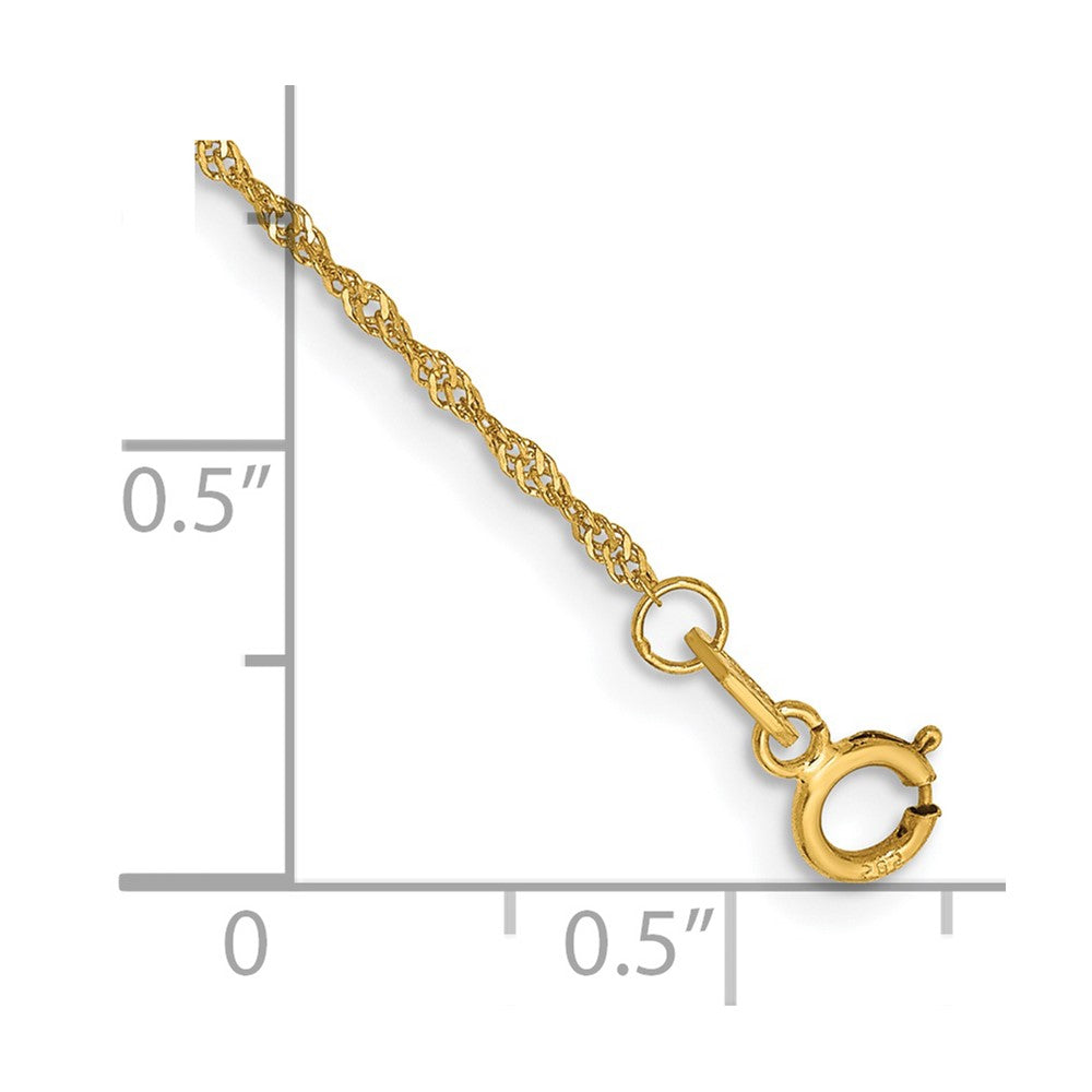 14K Singapore with Spring Ring Clasp Chain