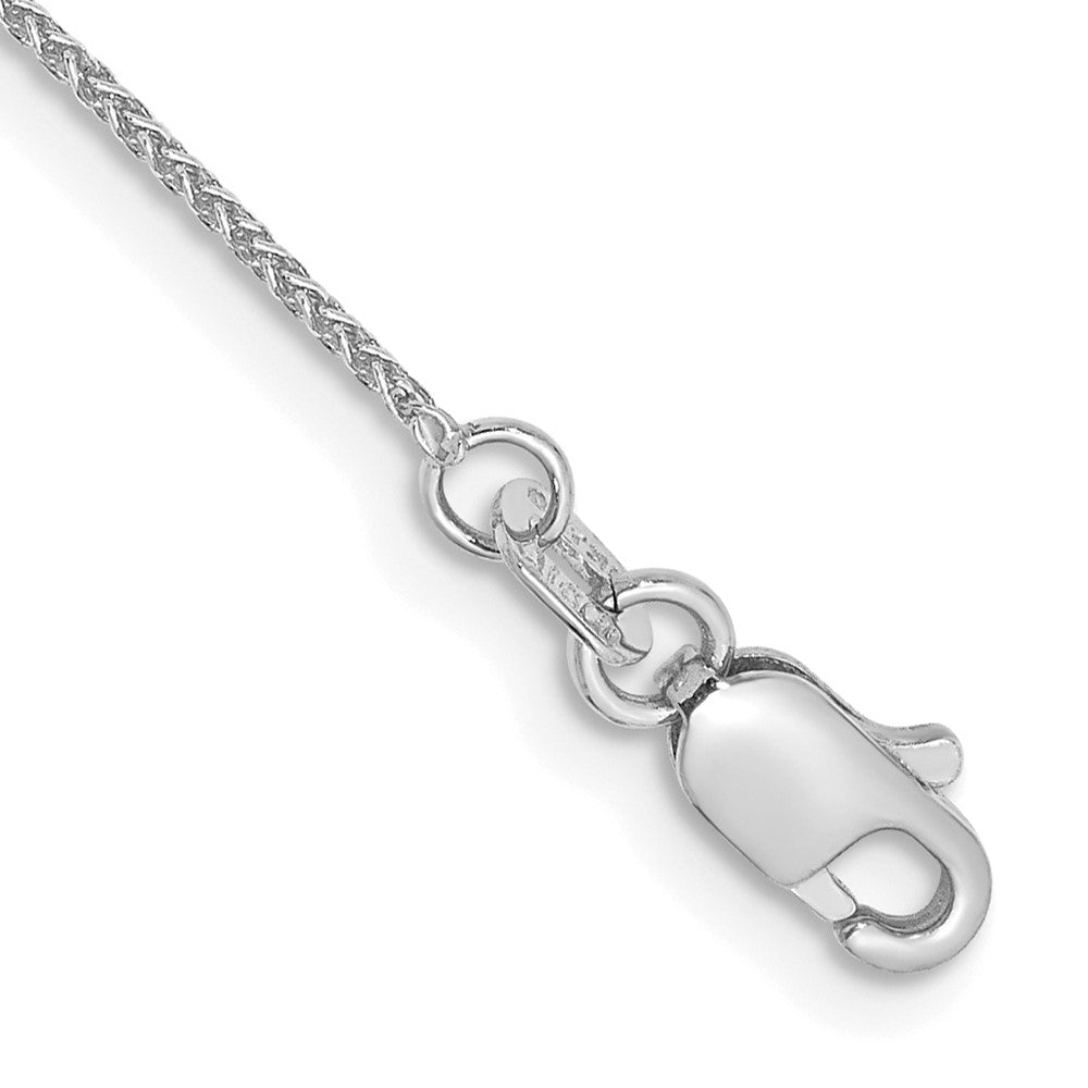 14K White Gold Spiga with Lobster Clasp Anklet