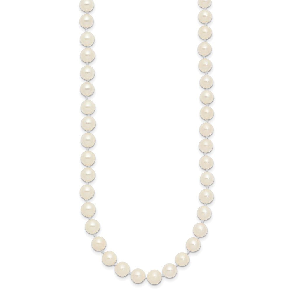 14k 5- Round White Saltwater Akoya Cultured Pearl Necklace