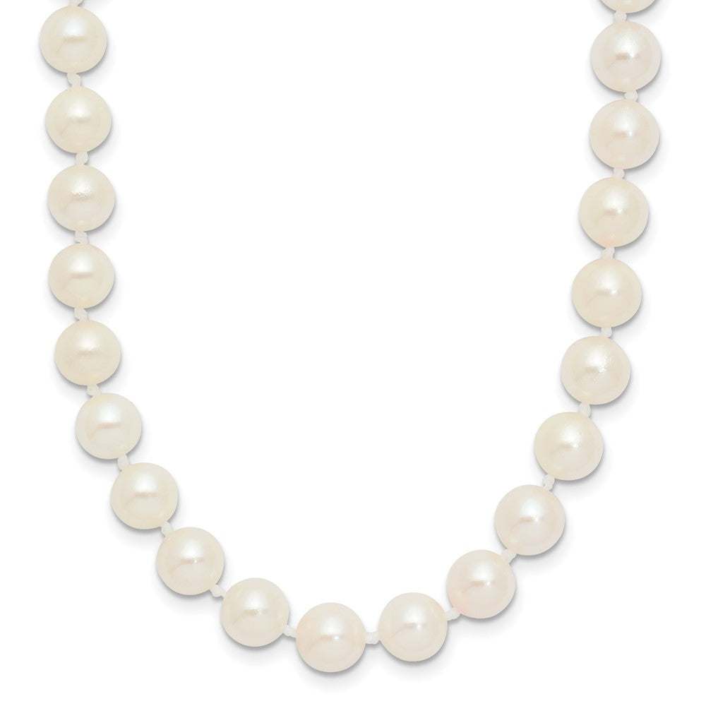 14k 6- White Round Akoya Saltwater Cultured Pearl Necklace