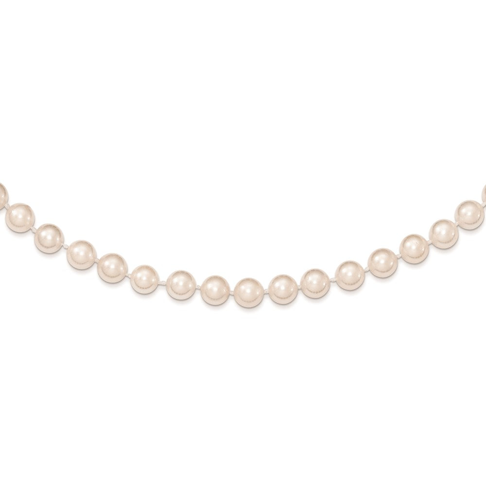 14k 6- Round White Saltwater Akoya Cultured Pearl Necklace