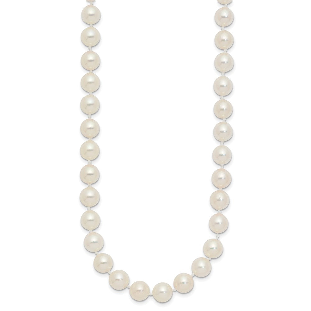 14k 7- White Round Akoya Saltwater Cultured Pearl Necklace
