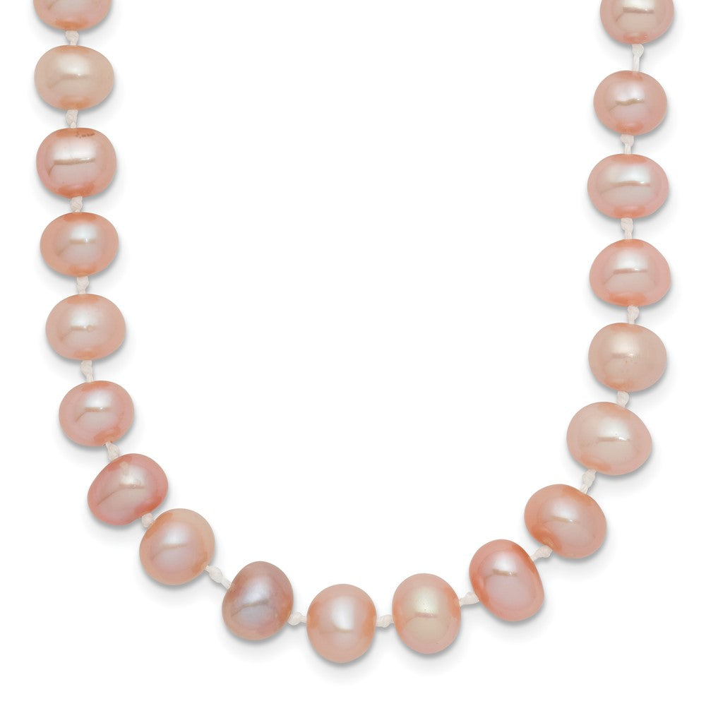 14k 6- Pink Near Round Freshwater Cultured Pearl Necklace