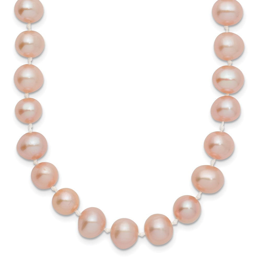 14k 7- Pink Near Round Freshwater Cultured Pearl Necklace