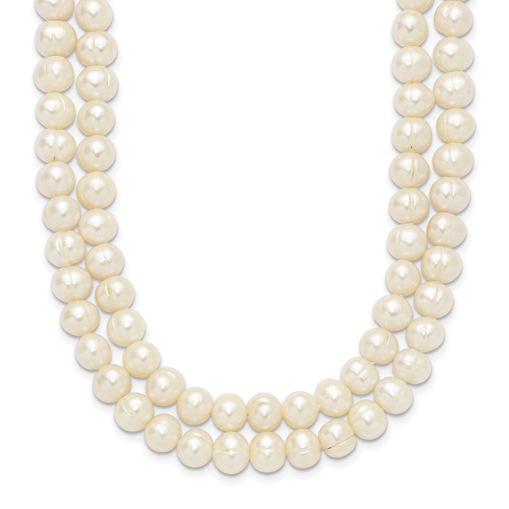 14k 7- White Freshwater Cultured Pearl 2-strand Necklace