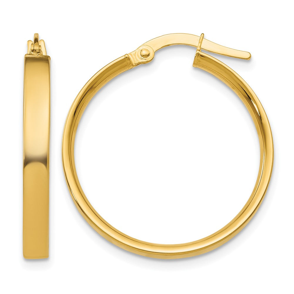 14K 3x Tube Hoop Earrings