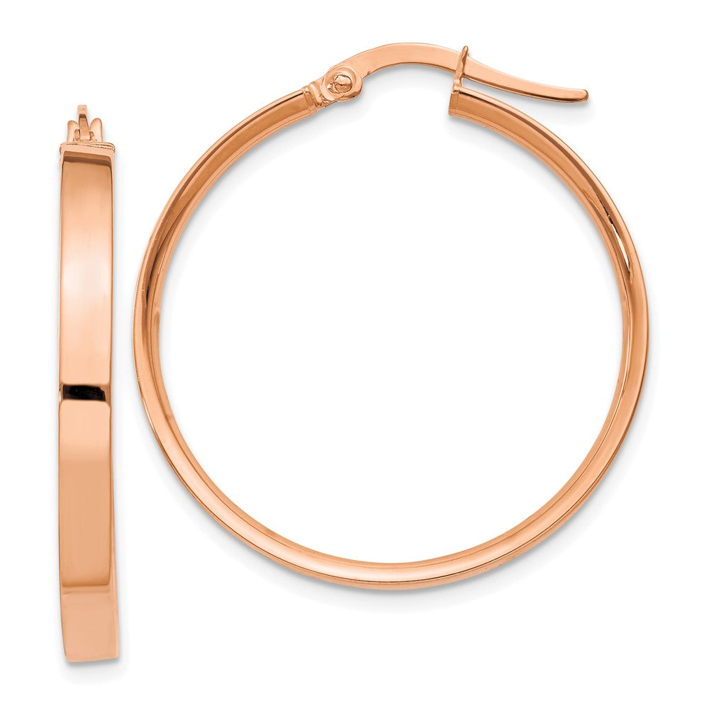 14K Rose Gold Large Hoop Earrings