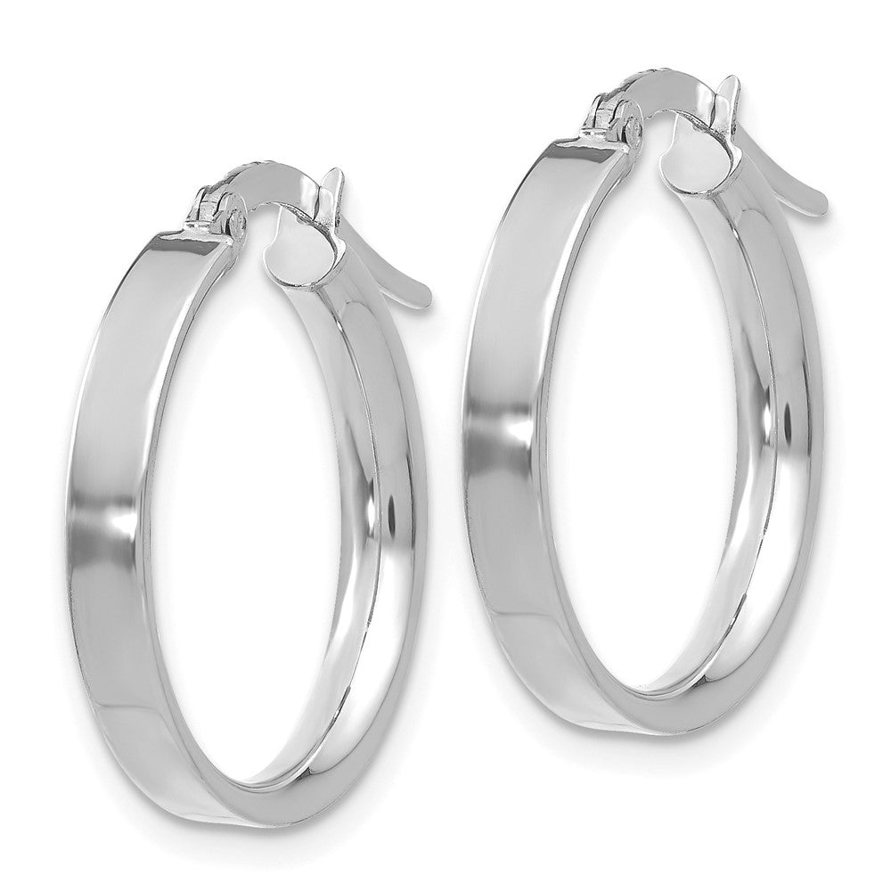 14K White Gold Small Hoop Earrings