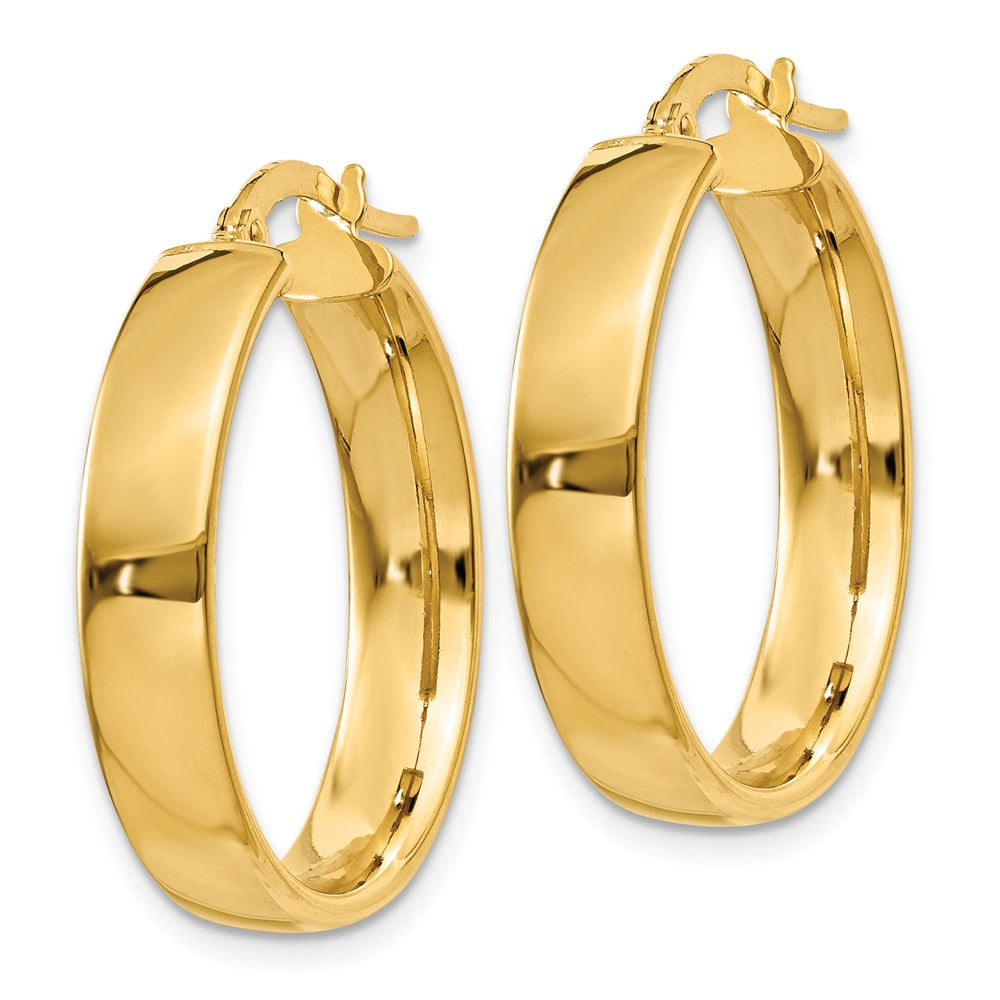 14k 4.75x Polished Tube Hoop Earrings