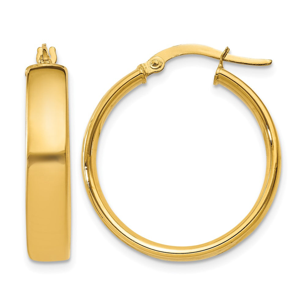 14k 4.75x Polished Tube Hoop Earrings