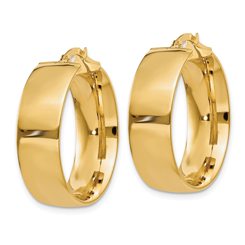 14k 7.75x Polished Large Tube Hoop Earrings