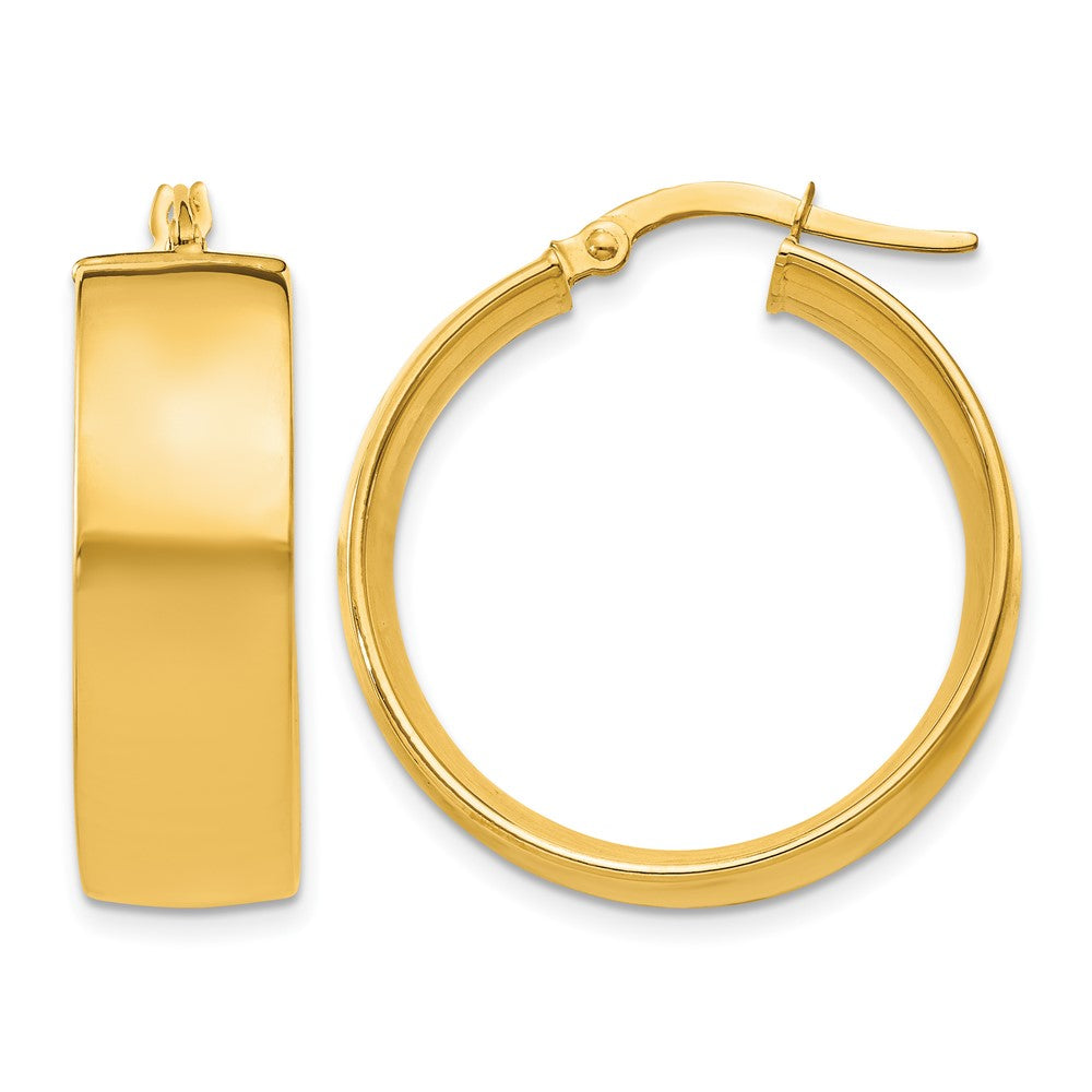 14k 7.75x Polished Large Tube Hoop Earrings