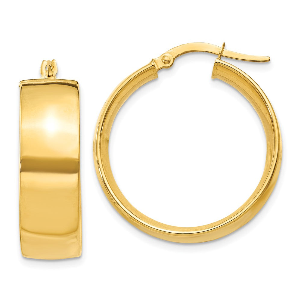 14k Polished Large Hoop Earrings