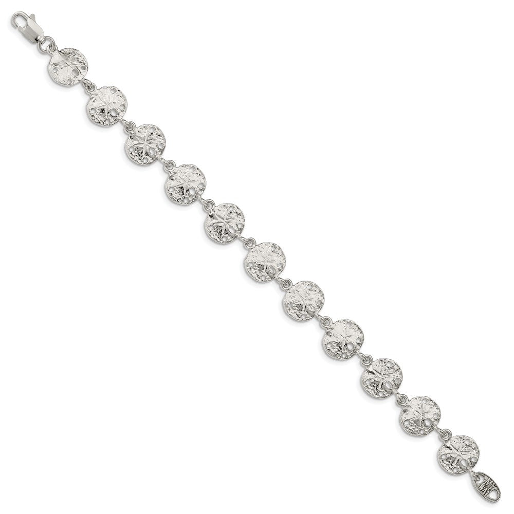 Sterling Silver Polished Sand Dollars Bracelet